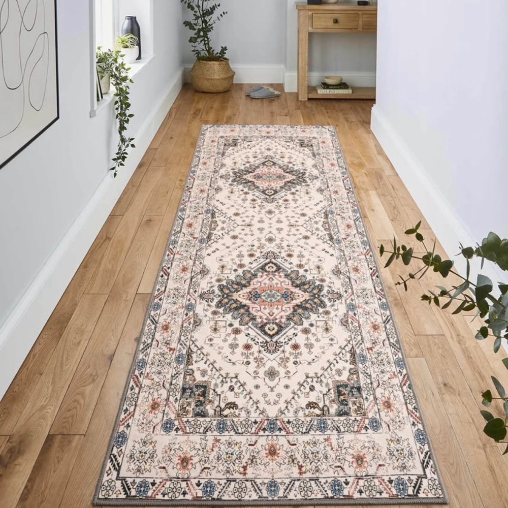 Hallway Runner Rug 2x6 ft ,Vintage Machine Washable Kitchen Runner